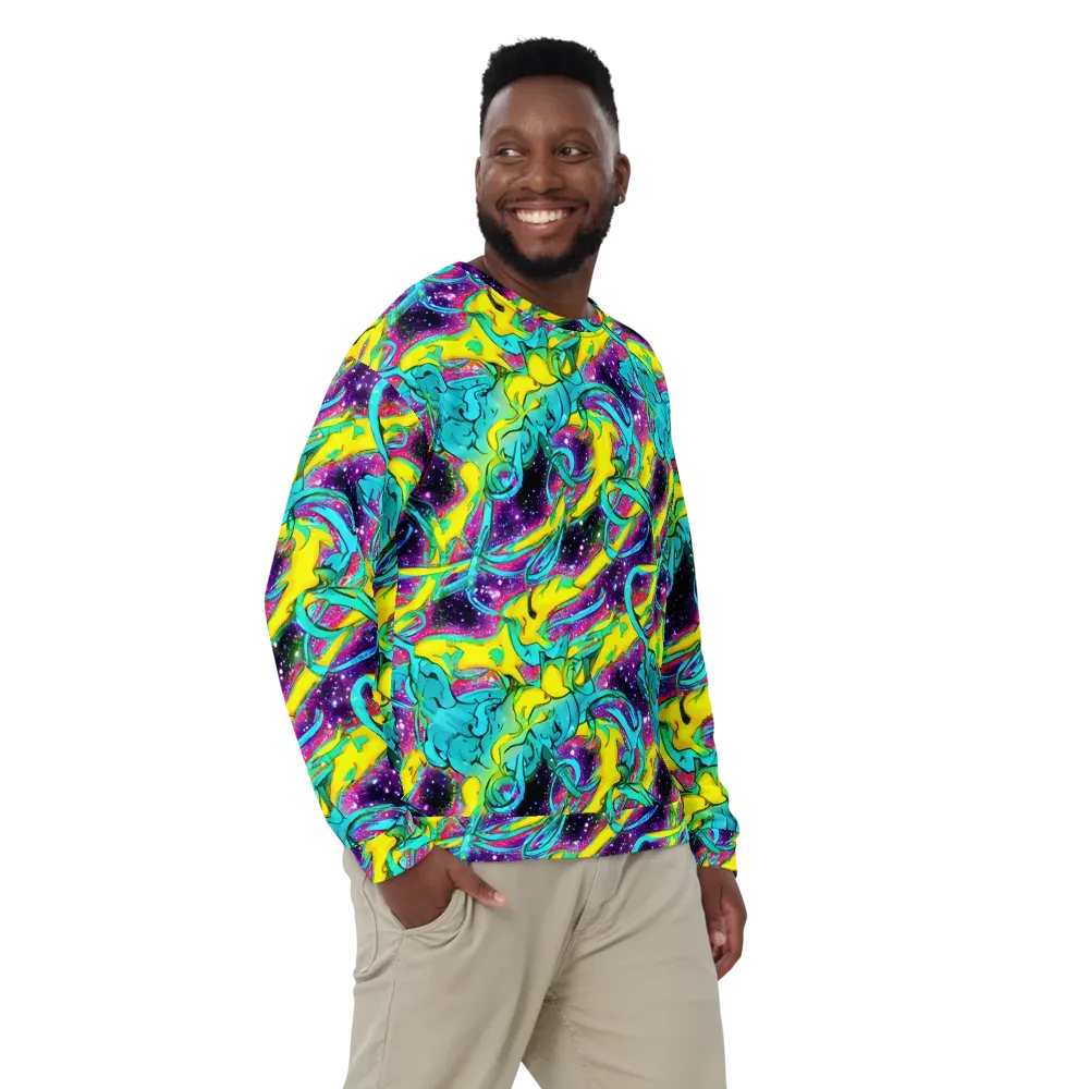 Galaxy Bloom on Sweatshirt — Front