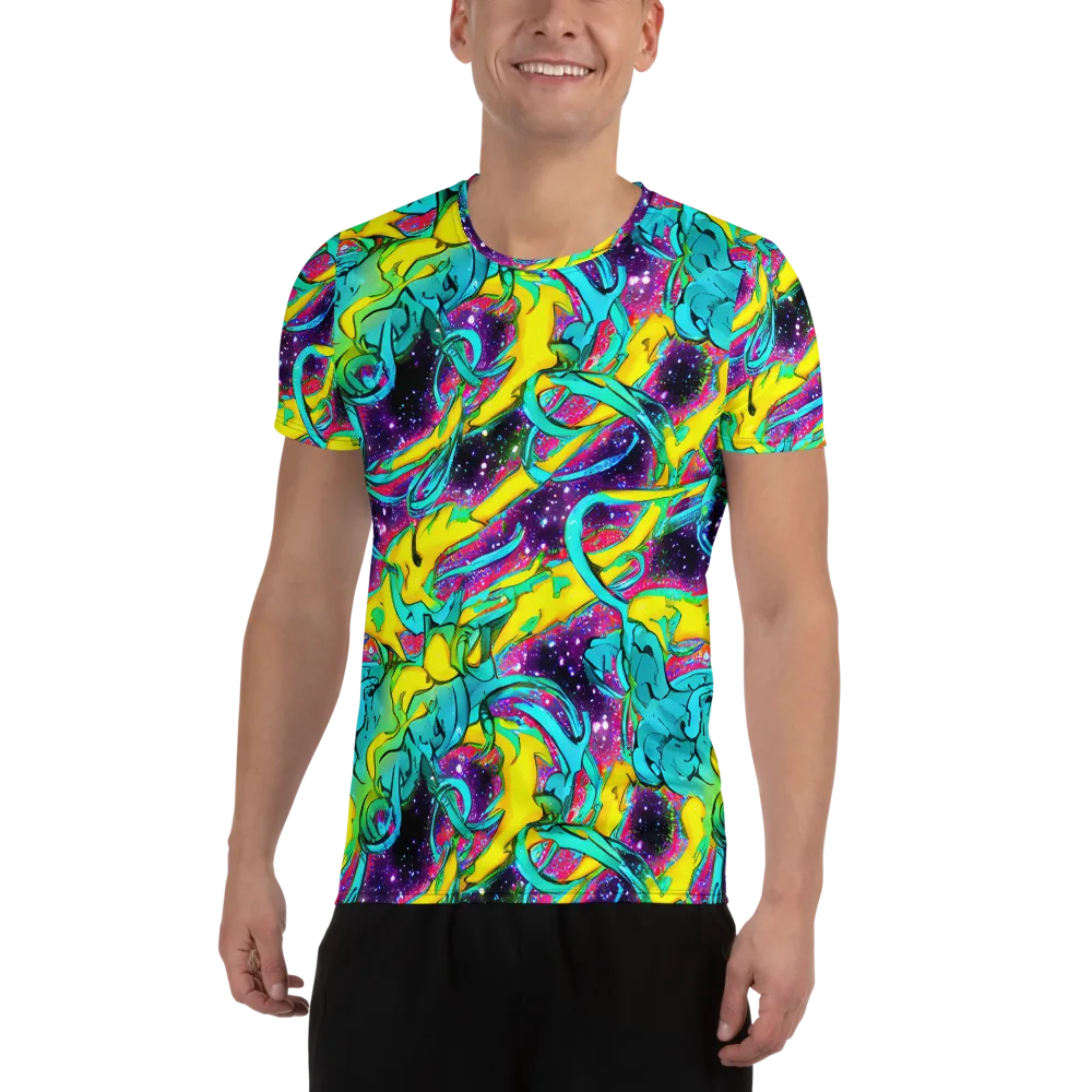 Galaxy Bloom on Men's Athletic T-Shirt — Front
