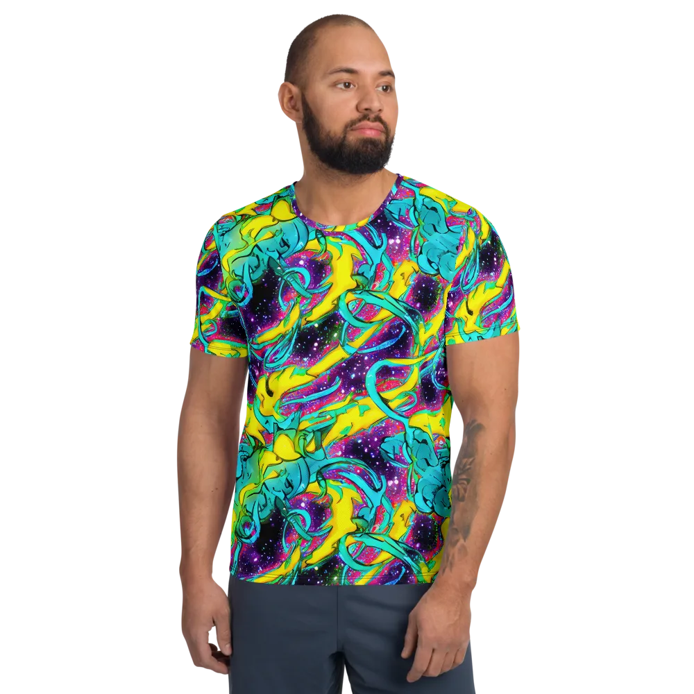 Galaxy Bloom on Men's Athletic T-Shirt — Front