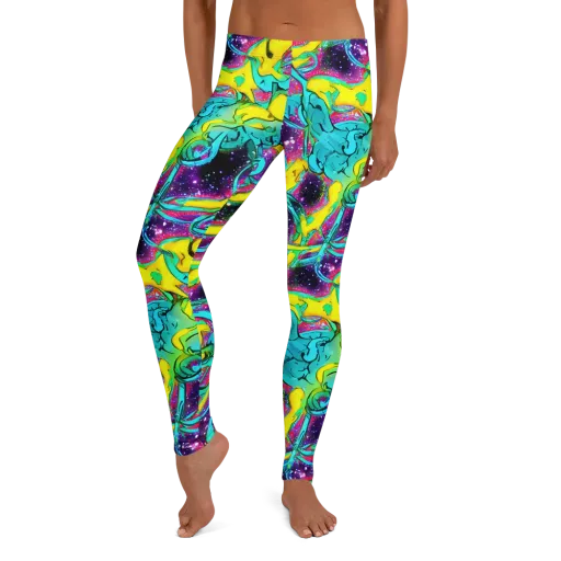 Galaxy Bloom on a Leggings