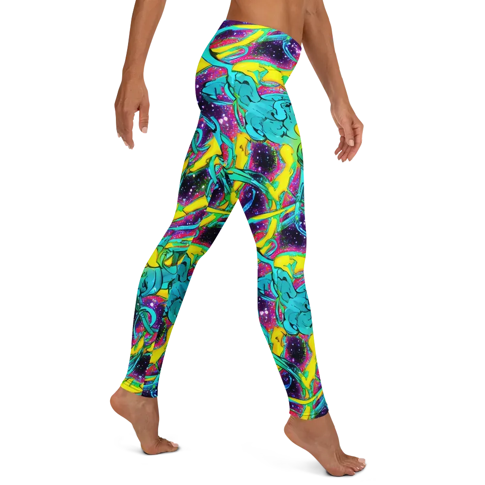 Galaxy Bloom on Leggings — Right