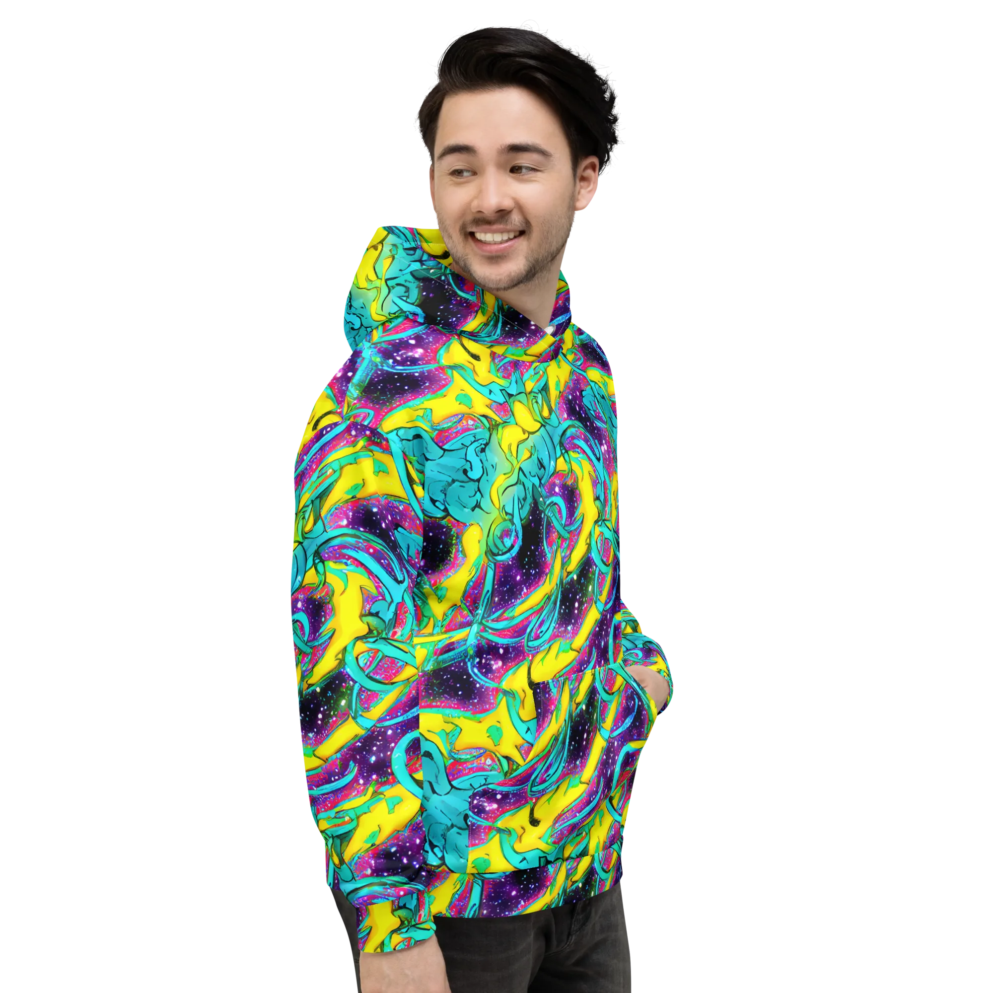 Galaxy Bloom on Hoodie — Right