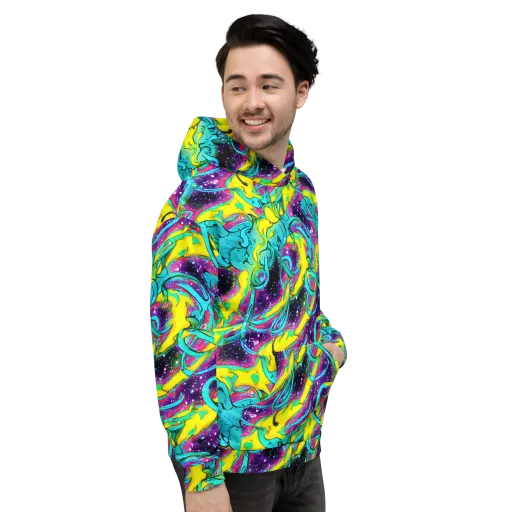 Galaxy Bloom on a Hoodie