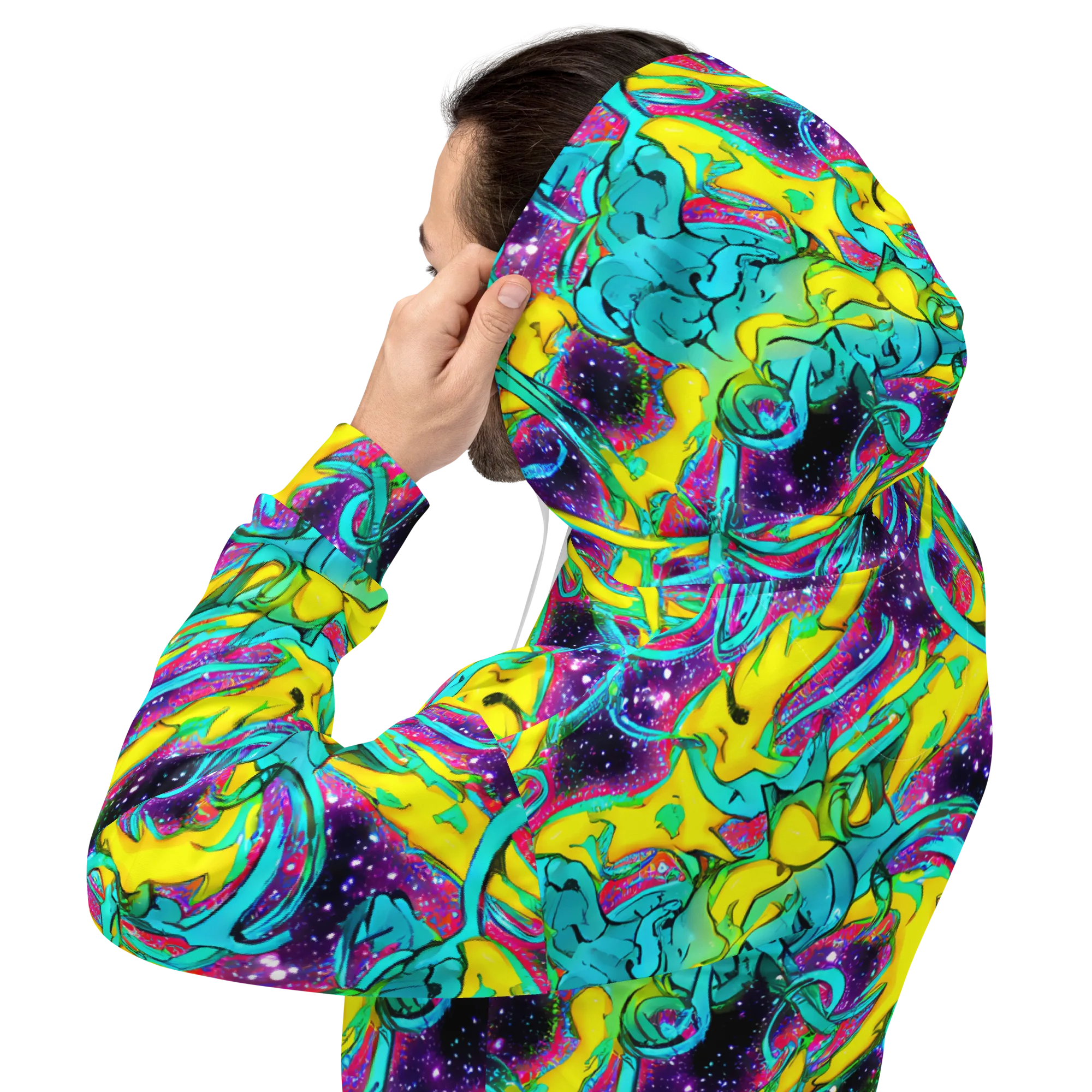 Galaxy Bloom on Hoodie — Back