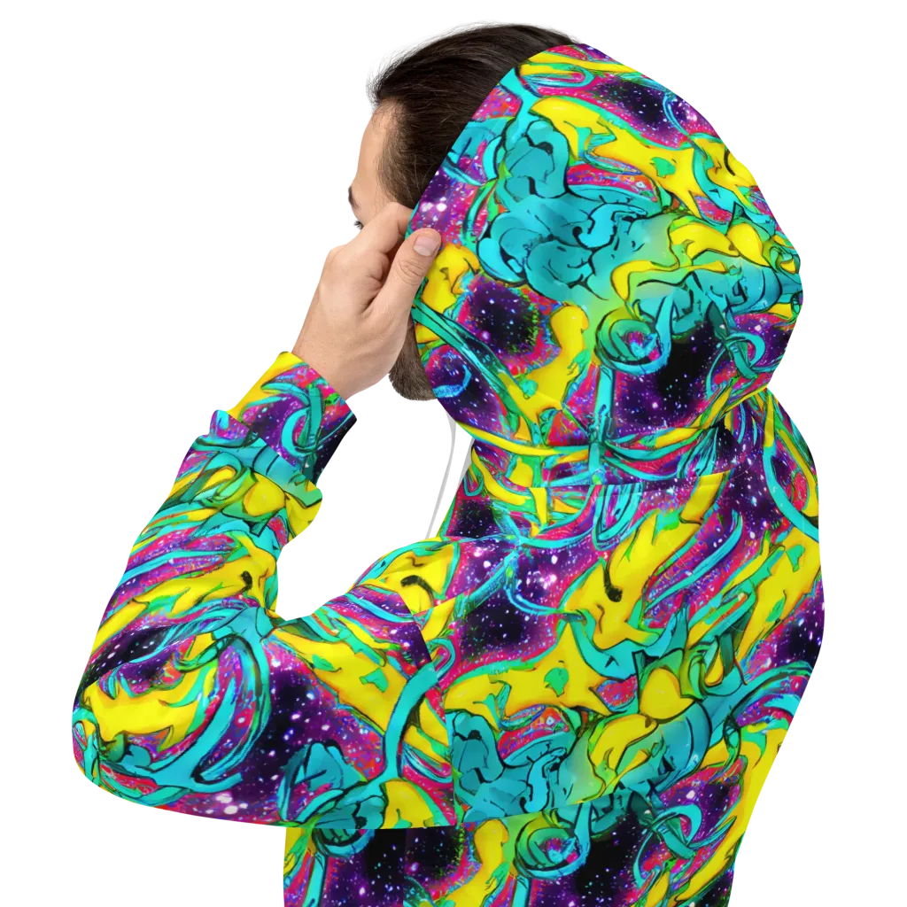 Galaxy Bloom on Hoodie — Back
