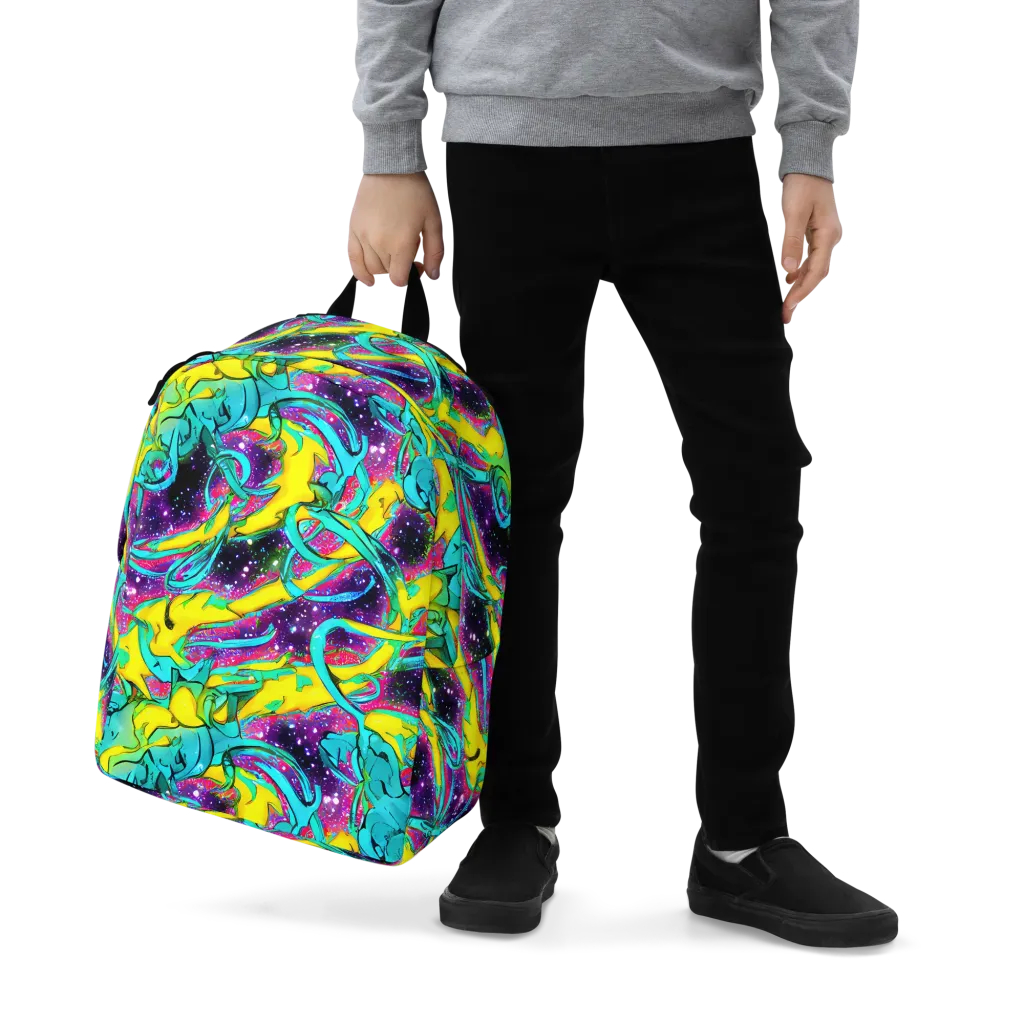Galaxy Bloom on Minimalist Backpack — Zoomed-in