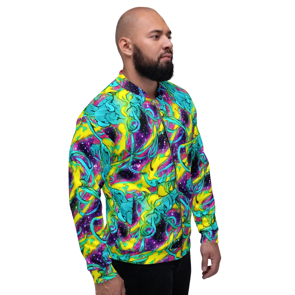Galaxy Bloom on Bomber Jacket — Right