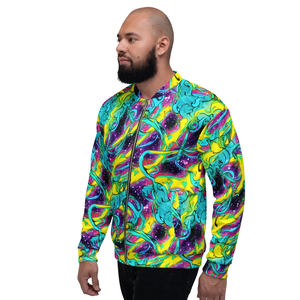 Galaxy Bloom on Bomber Jacket — Left