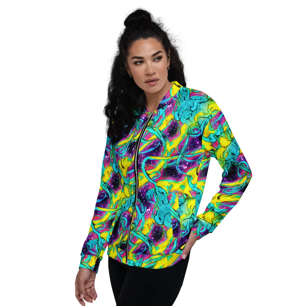 Galaxy Bloom on Bomber Jacket — Left