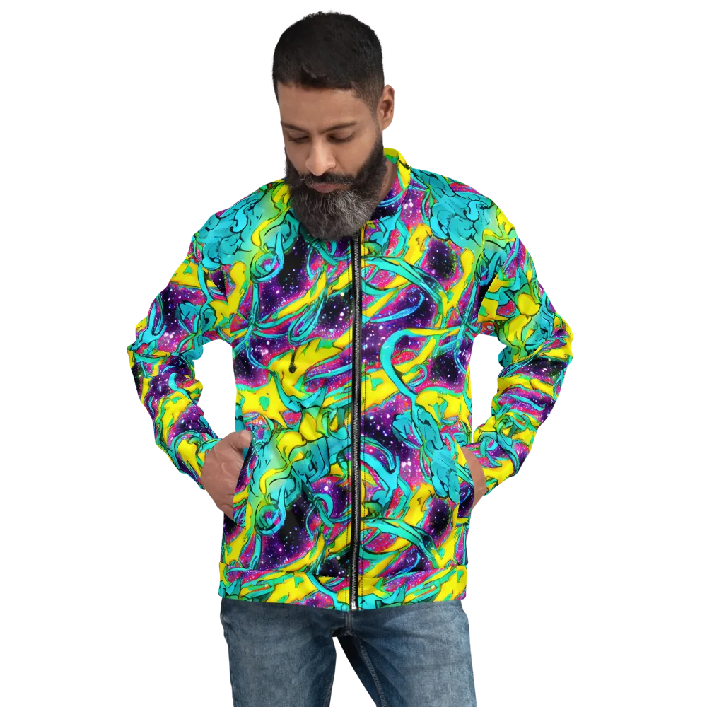 Galaxy Bloom on Bomber Jacket — Front