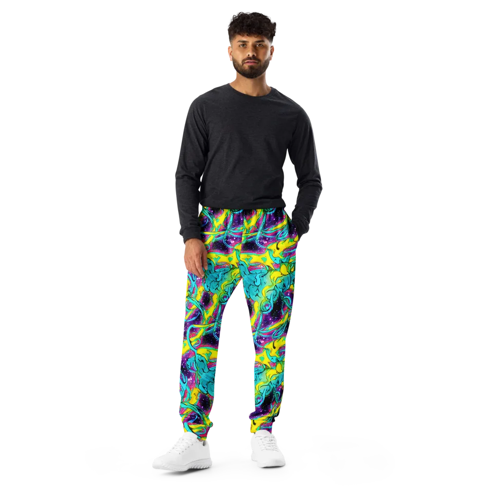 Galaxy Bloom on Men's Joggers — Front