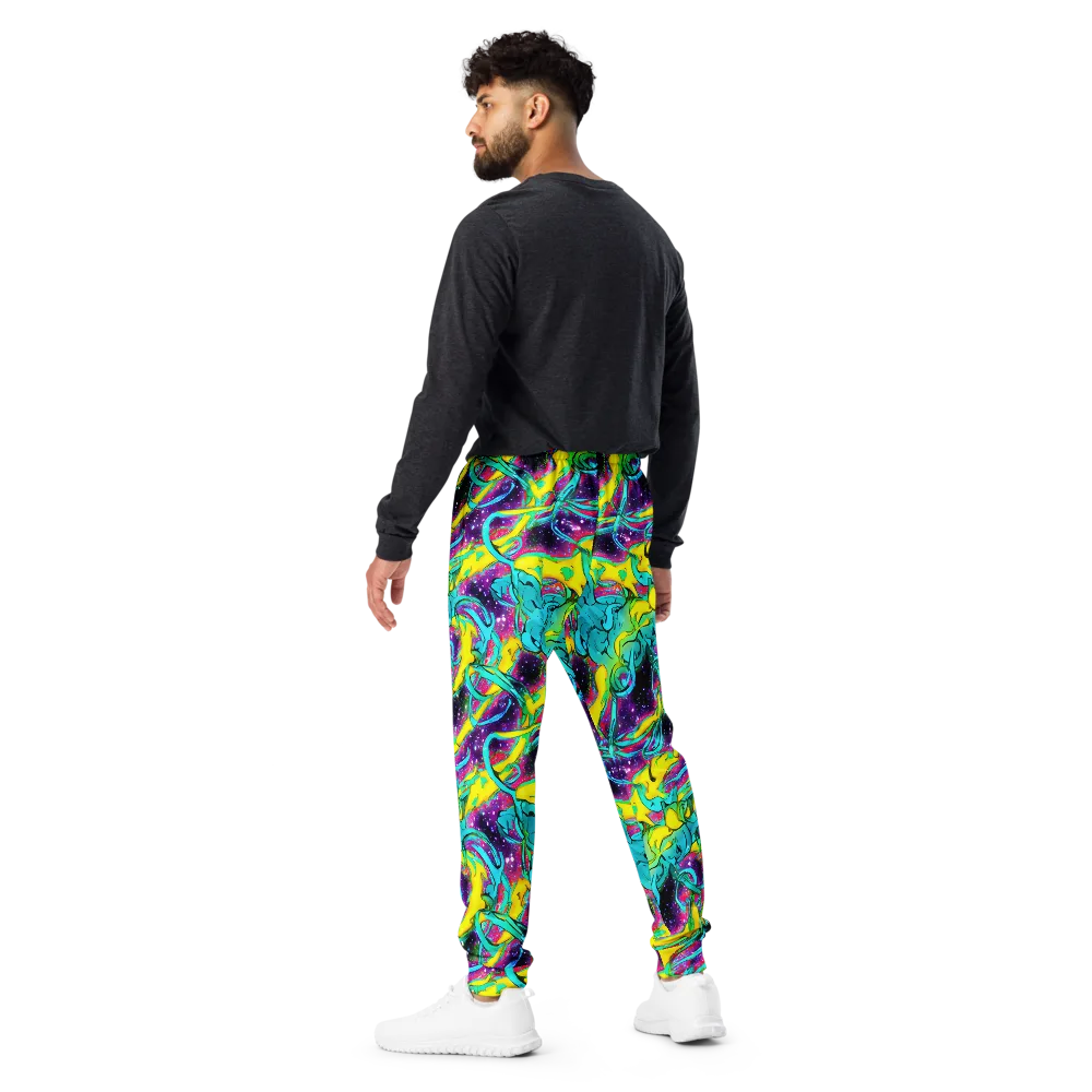 Galaxy Bloom on Men's Joggers — Back