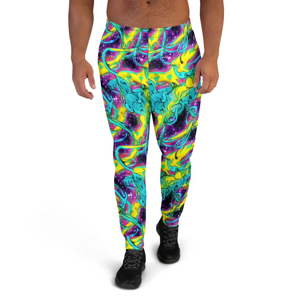 Galaxy Bloom on Men's Joggers — Front