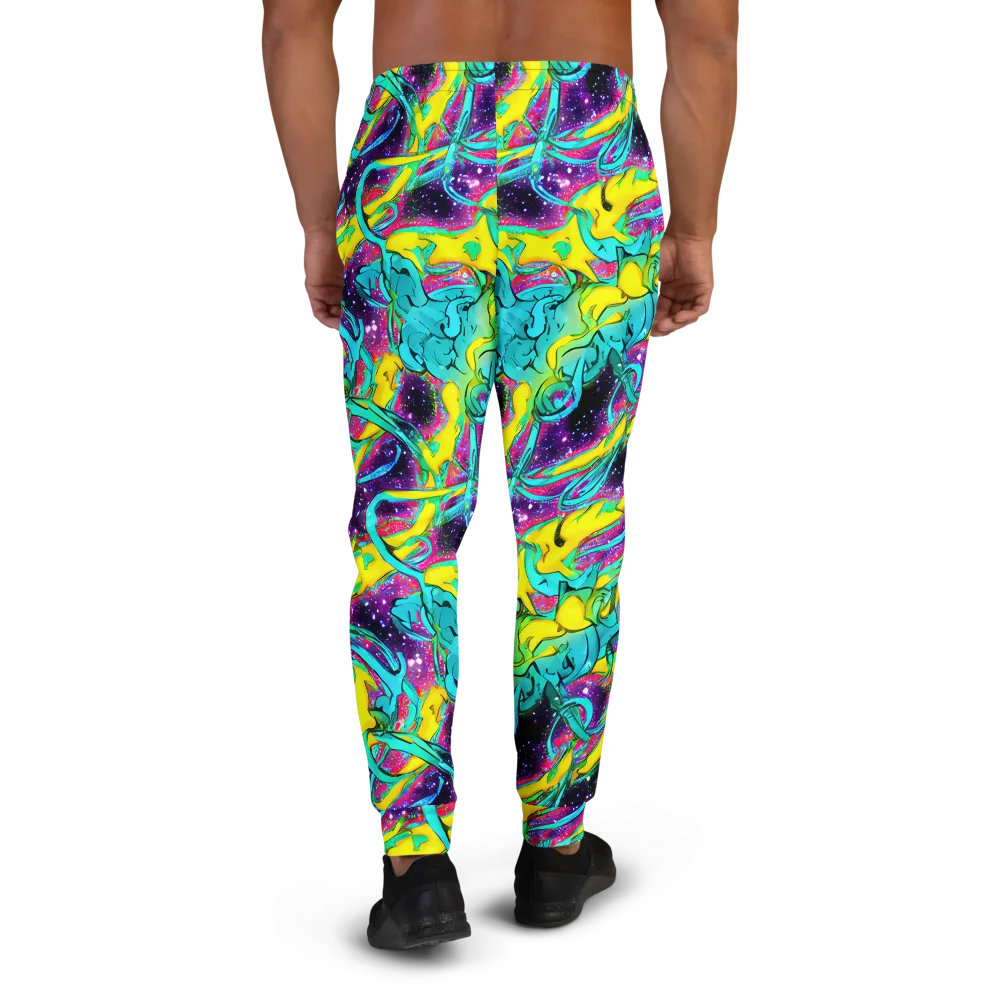 Galaxy Bloom on Men's Joggers — Back