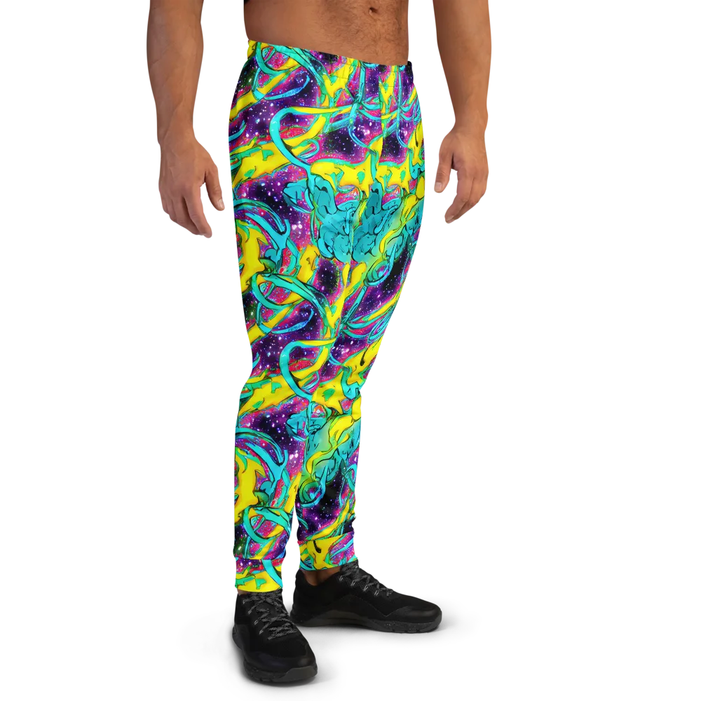 Galaxy Bloom on Men's Joggers — Right