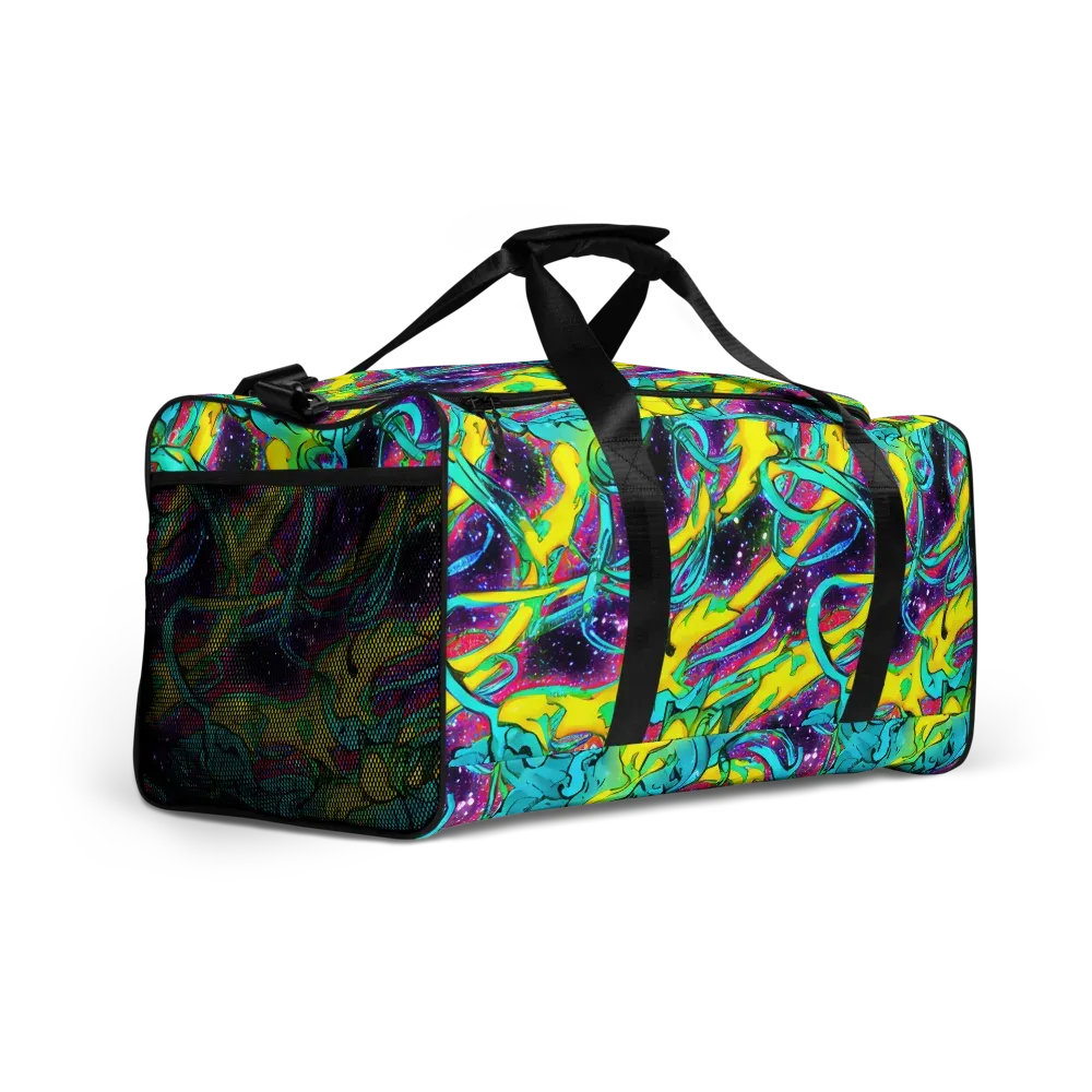 Galaxy Bloom on Duffle Bag — Right Front