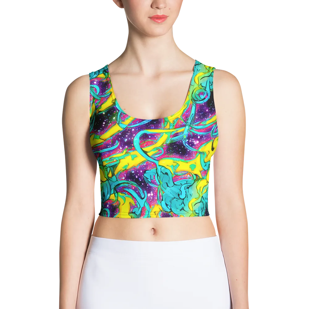 Galaxy Bloom on Crop Top — Front