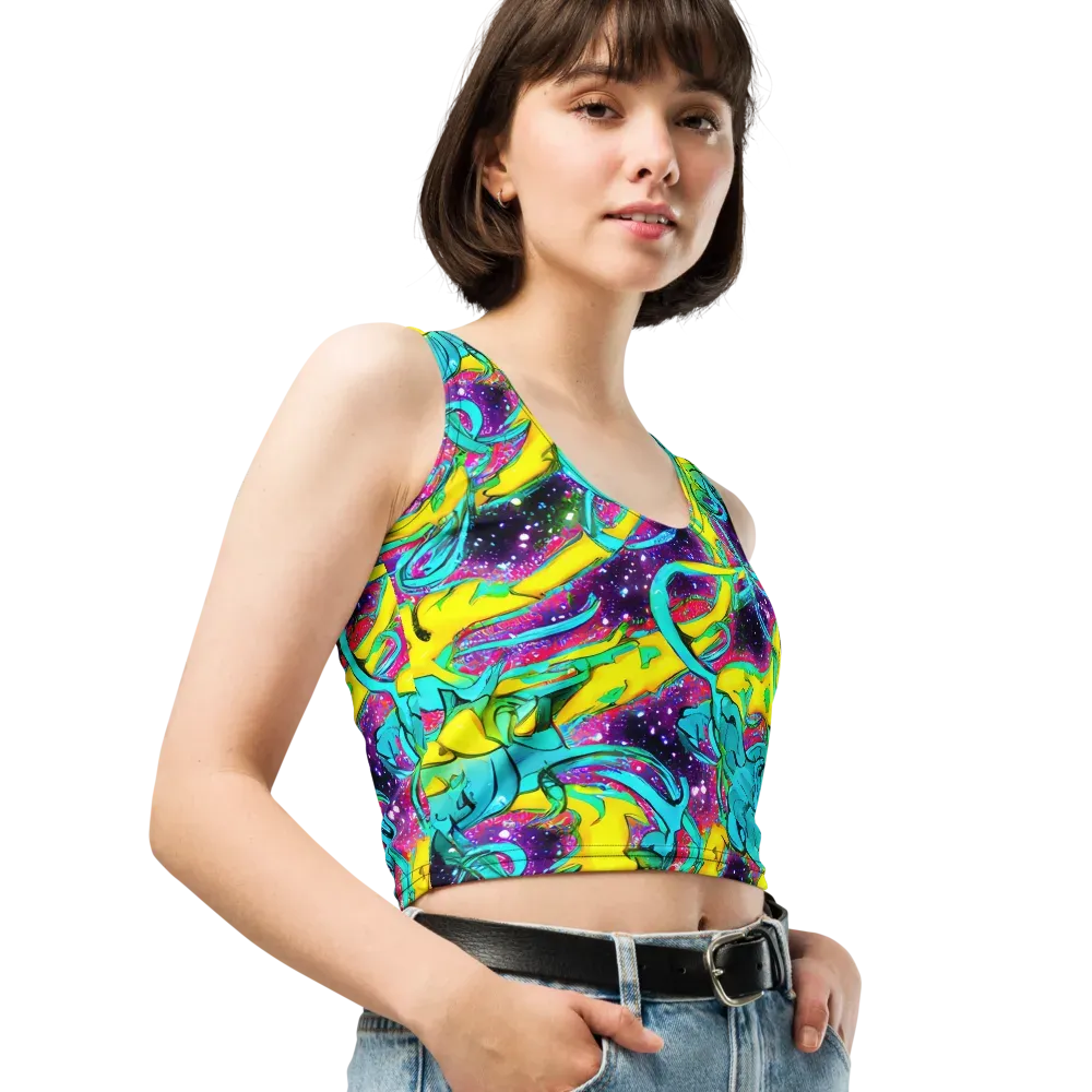 Galaxy Bloom on Crop Top — Right Front