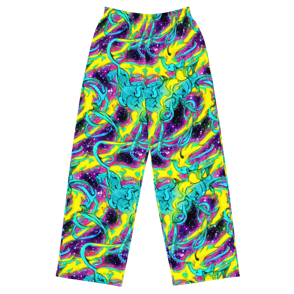 Galaxy Bloom on Wide-Leg Pants — Front