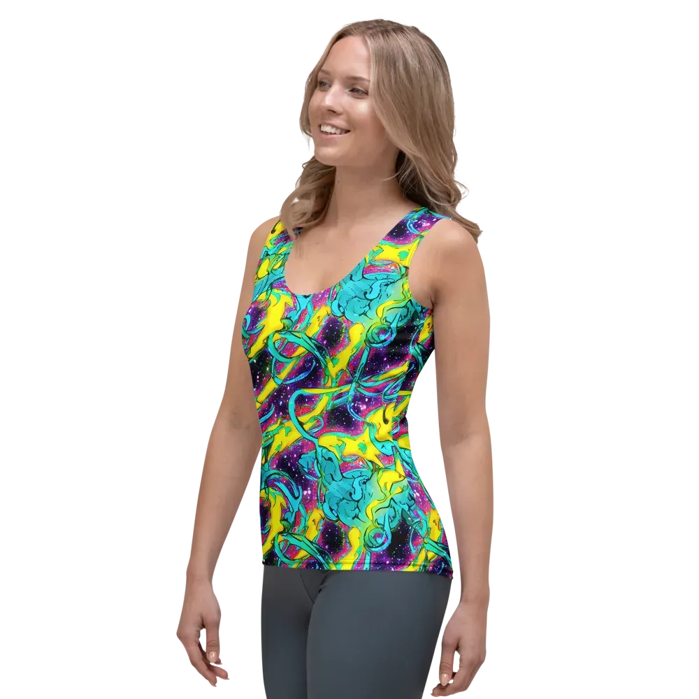 Galaxy Bloom on Women's Tank Top — Left Front