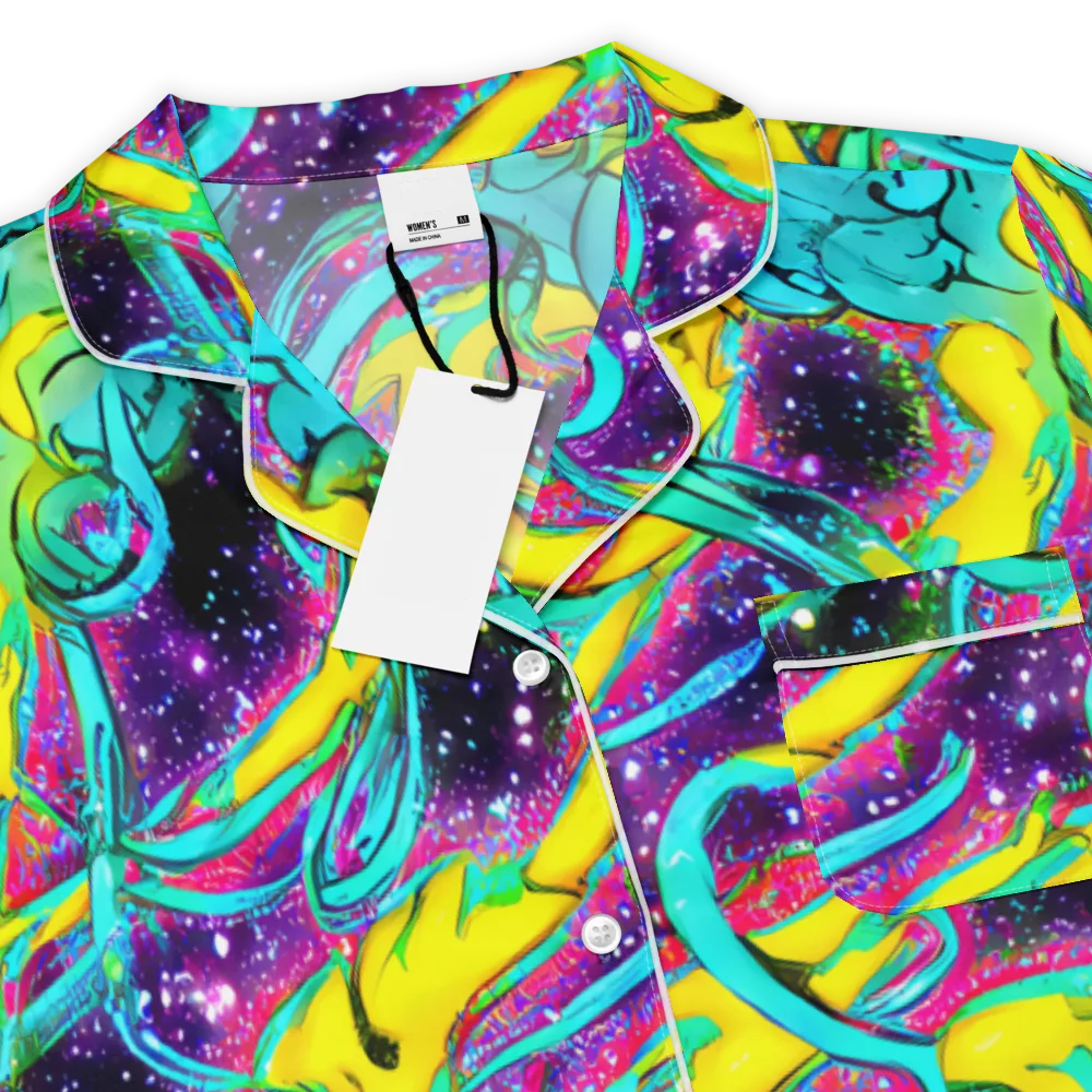 Galaxy Bloom on Women's Short Sleeve Pajama Top — Product details