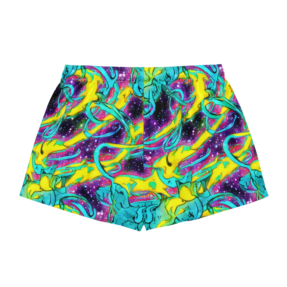 Galaxy Bloom on Women's Pajama Shorts — Back