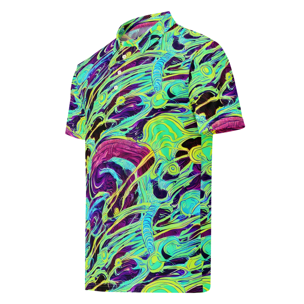 Biomorphic Beat on Men's Slim Fit Polo Shirt — Left Front