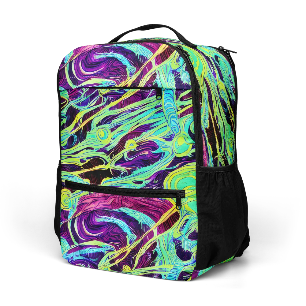 Biomorphic Beat on Utility Backpack — Left Front