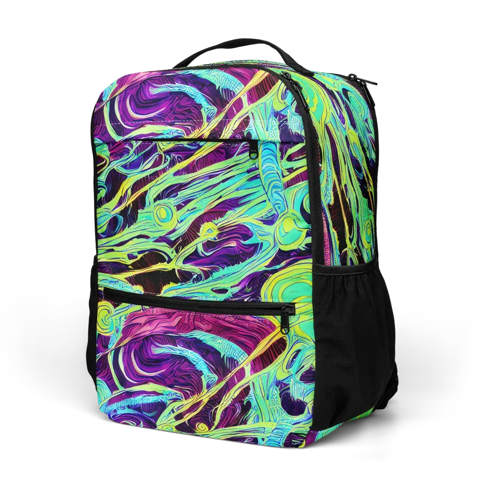 Biomorphic Beat on Utility Backpack — Left Front