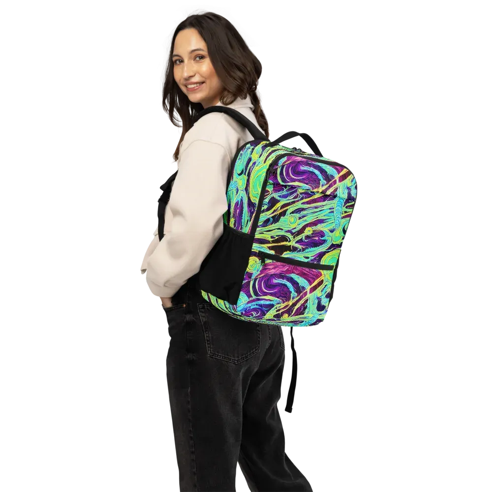 Biomorphic Beat on Utility Backpack — Back