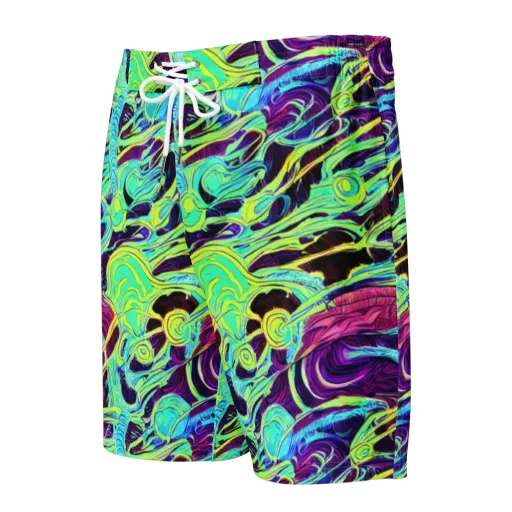 Biomorphic Beat on a Men's Board Shorts