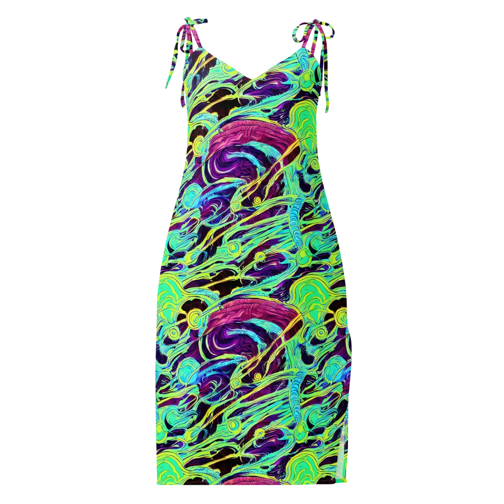 Biomorphic Beat on Slip Dress — Front
