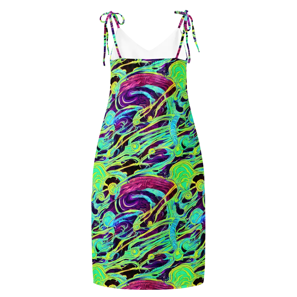 Biomorphic Beat on Slip Dress — Back