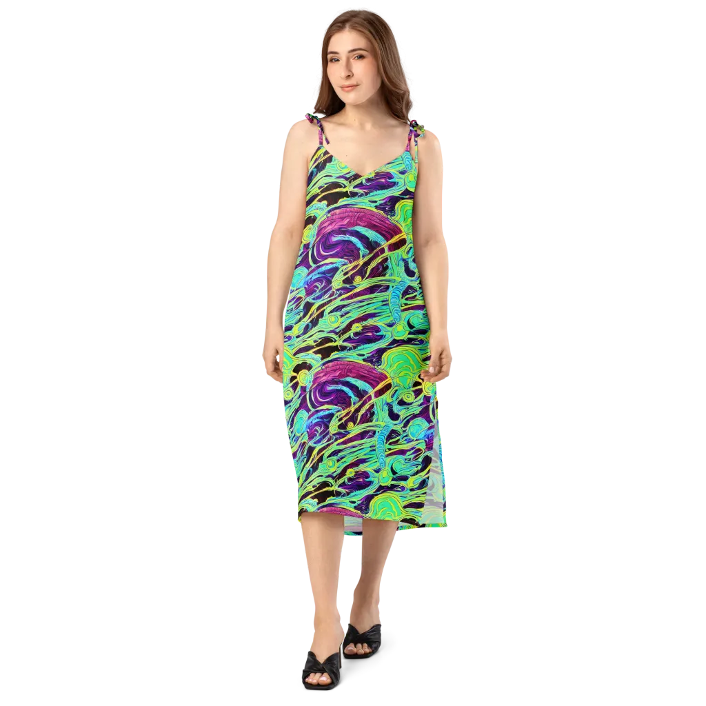 Biomorphic Beat on Slip Dress — Front