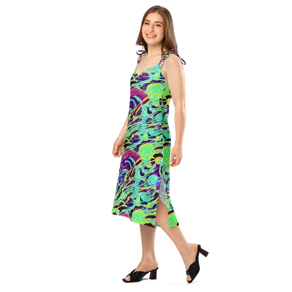 Biomorphic Beat on Slip Dress — Left Front