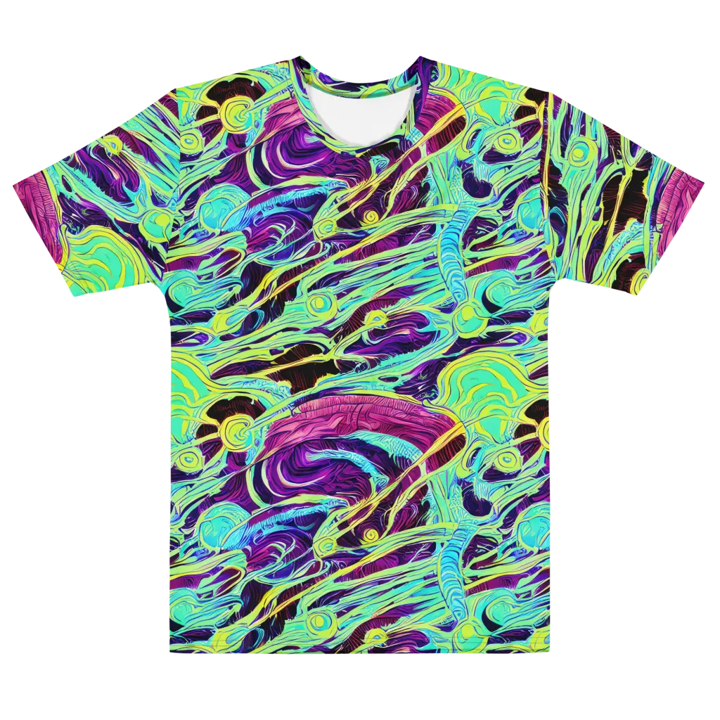 Biomorphic Beat on Men's Cotton Crew Neck T-Shirt — Front