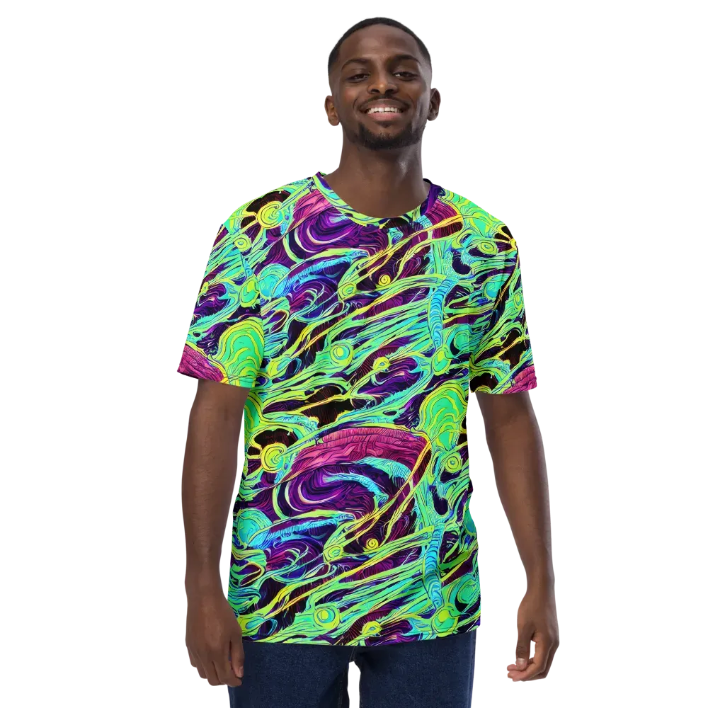 Biomorphic Beat on Men's Crew Neck T-Shirt — Front