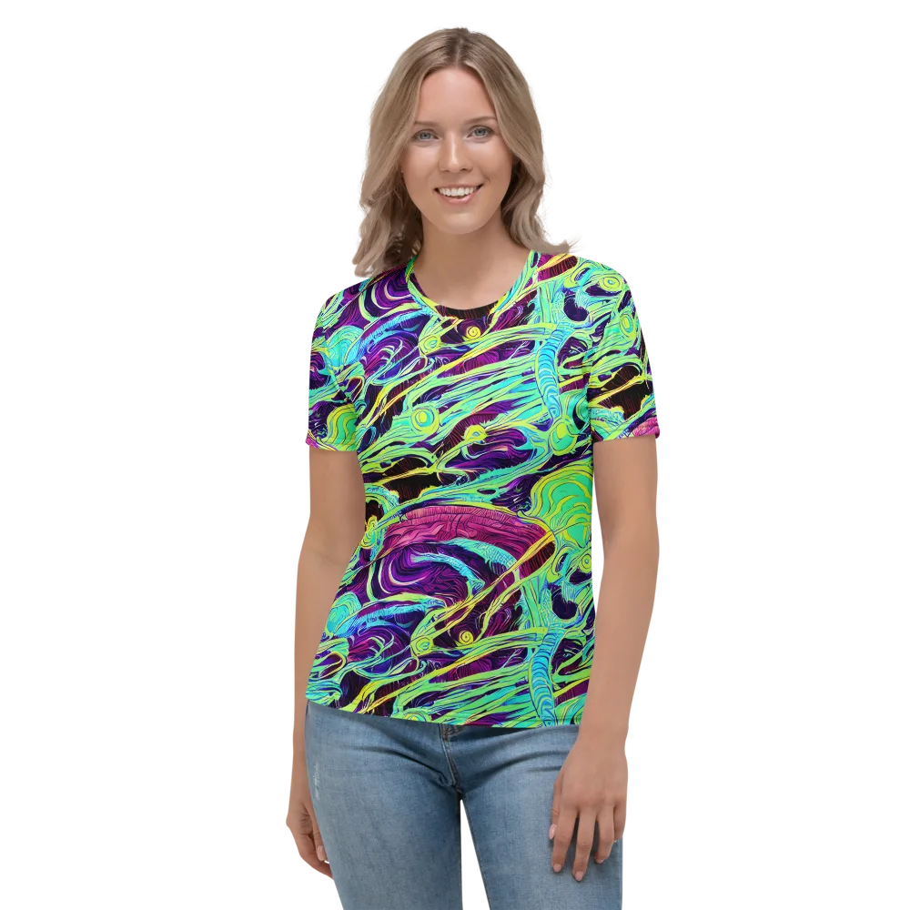 Biomorphic Beat on Women's Crew Neck T-Shirt — Front