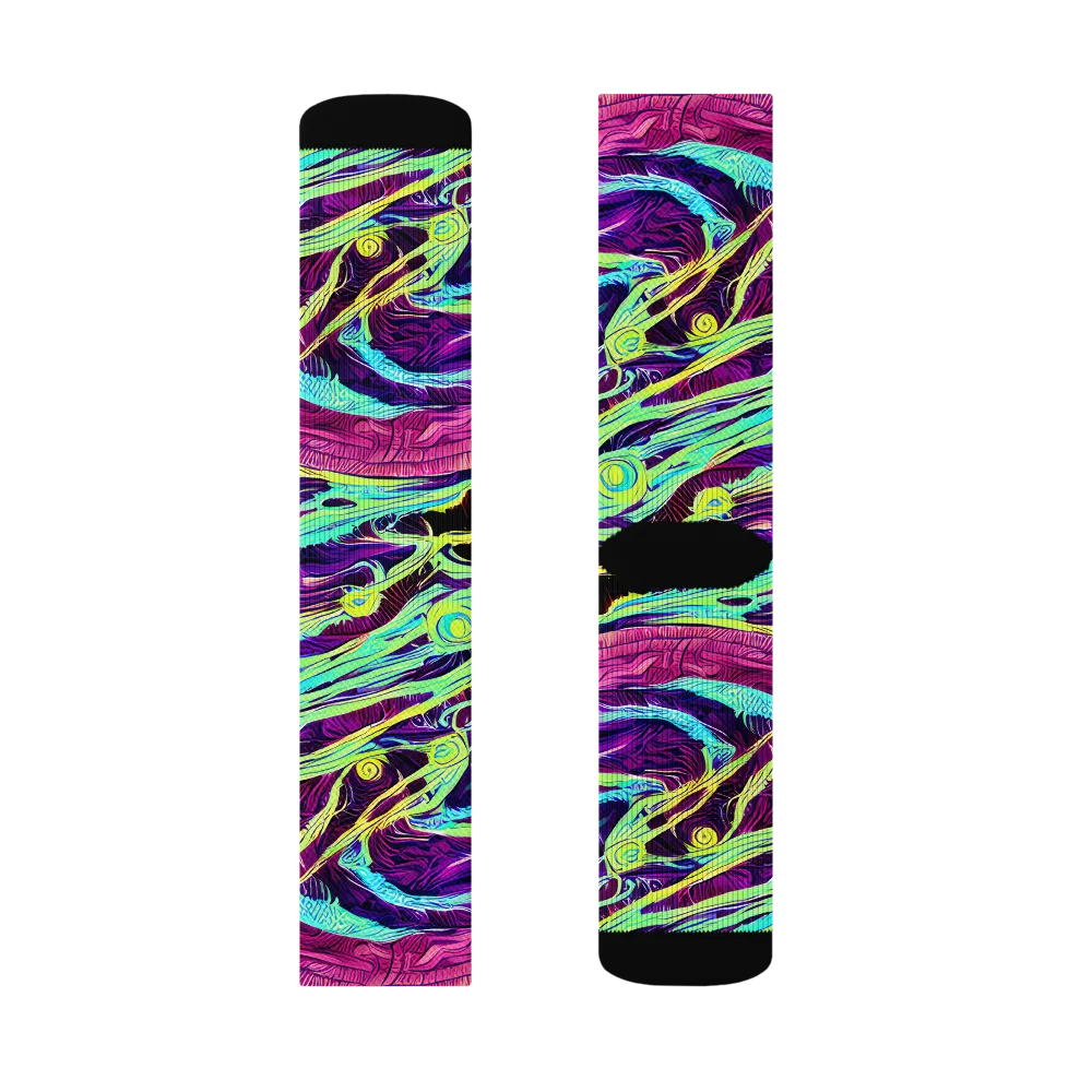 Biomorphic Beat on Socks — Left Sock