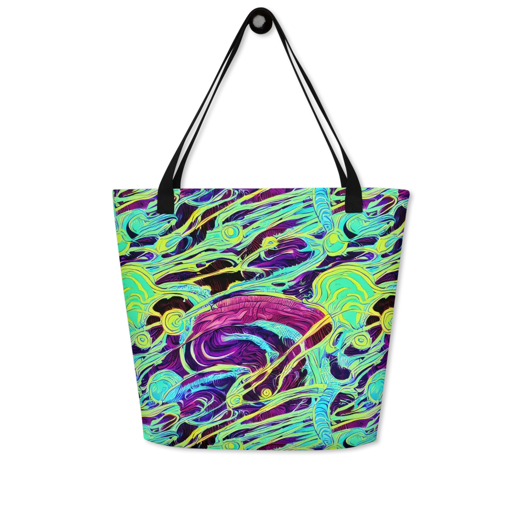 Biomorphic Beat on Large Tote Bag W/ Pocket — Front