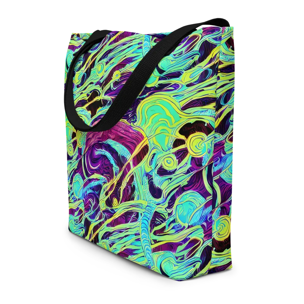 Biomorphic Beat on Large Tote Bag W/ Pocket — Front