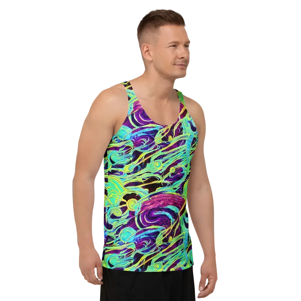 Biomorphic Beat on Men's Tank Top — Right Front