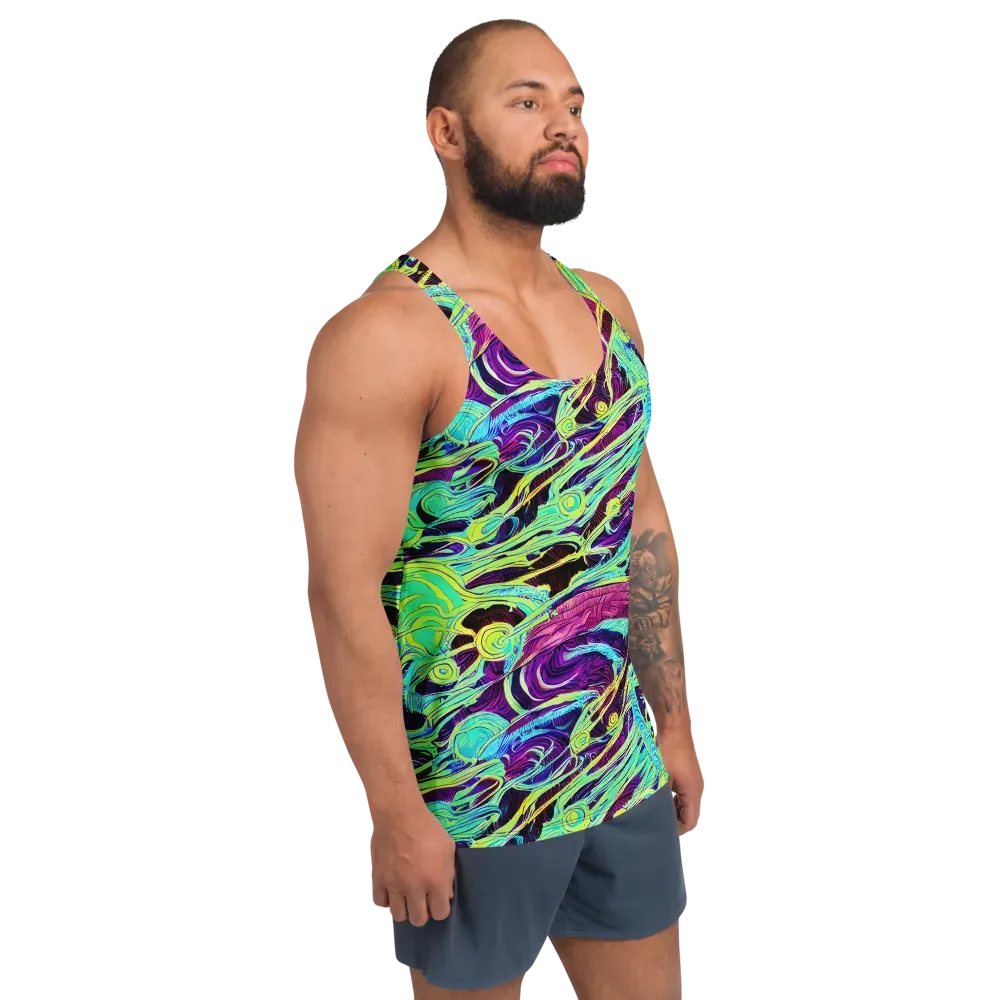 Biomorphic Beat on Men's Tank Top — Right Front