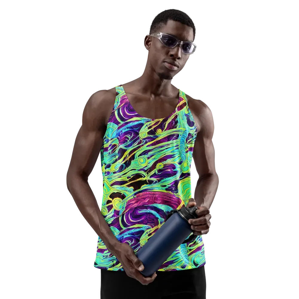 Biomorphic Beat on Men's Tank Top — Front