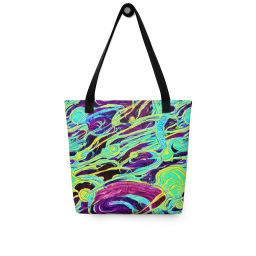 Biomorphic Beat on a Tote Bag