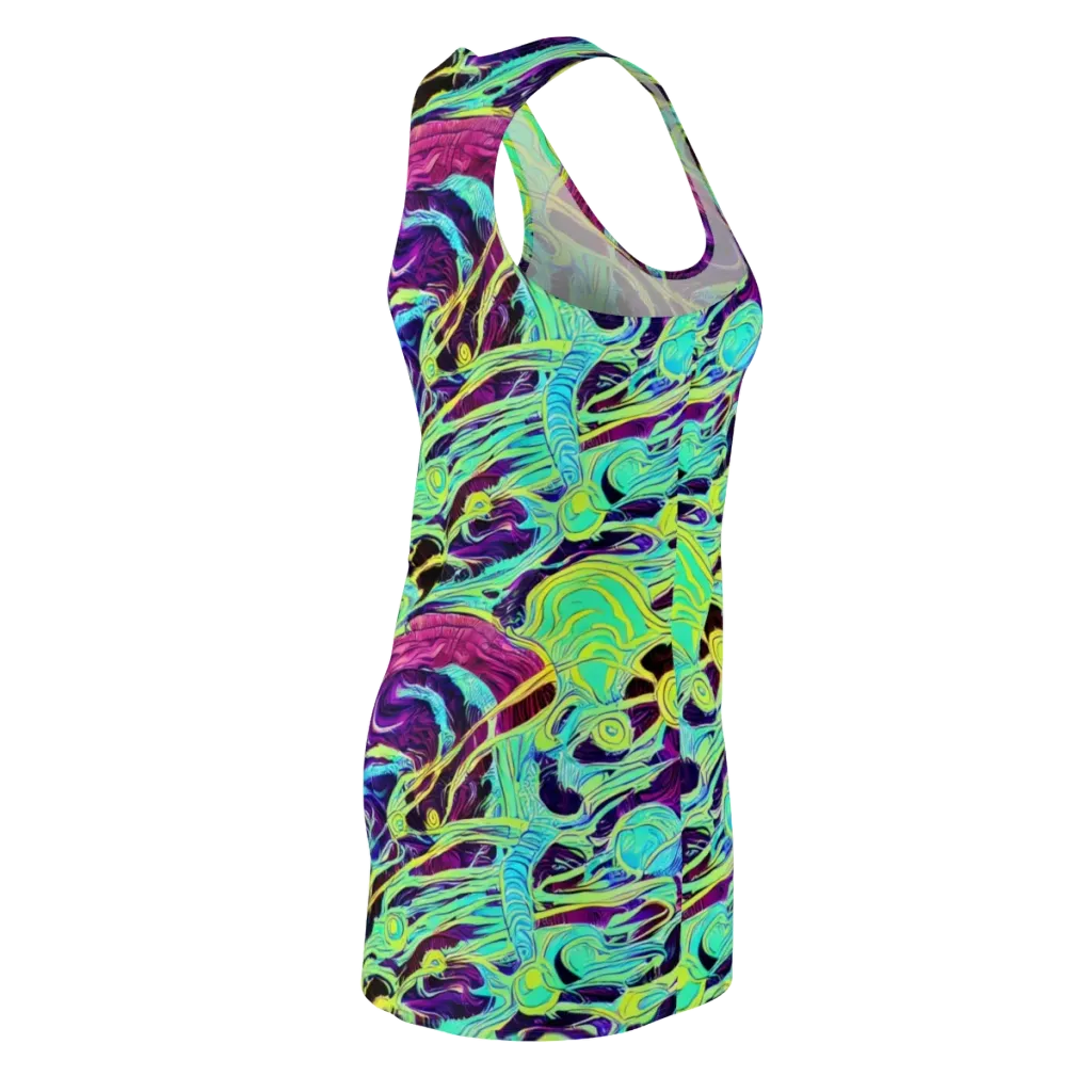 Biomorphic Beat on Racerback Dress — Back Side