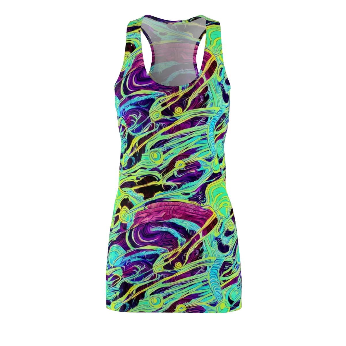 Biomorphic Beat on Racerback Dress — Front