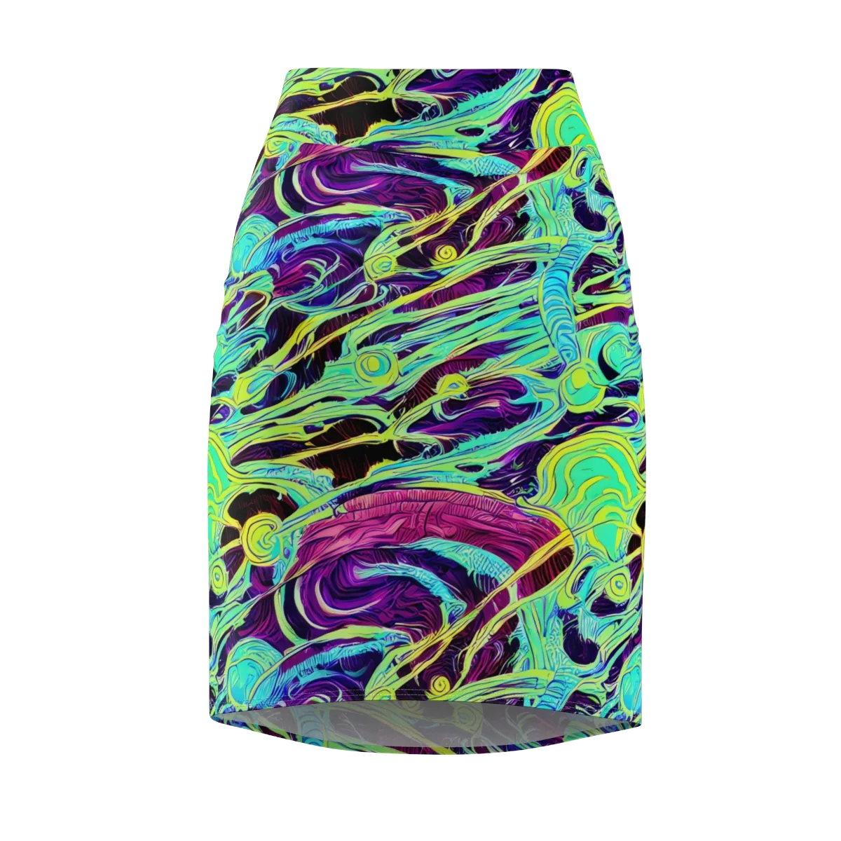 Biomorphic Beat on Pencil Skirt — Front