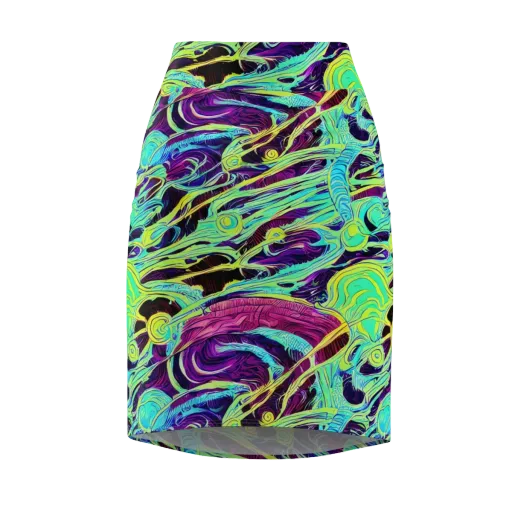 Biomorphic Beat on a Pencil Skirt