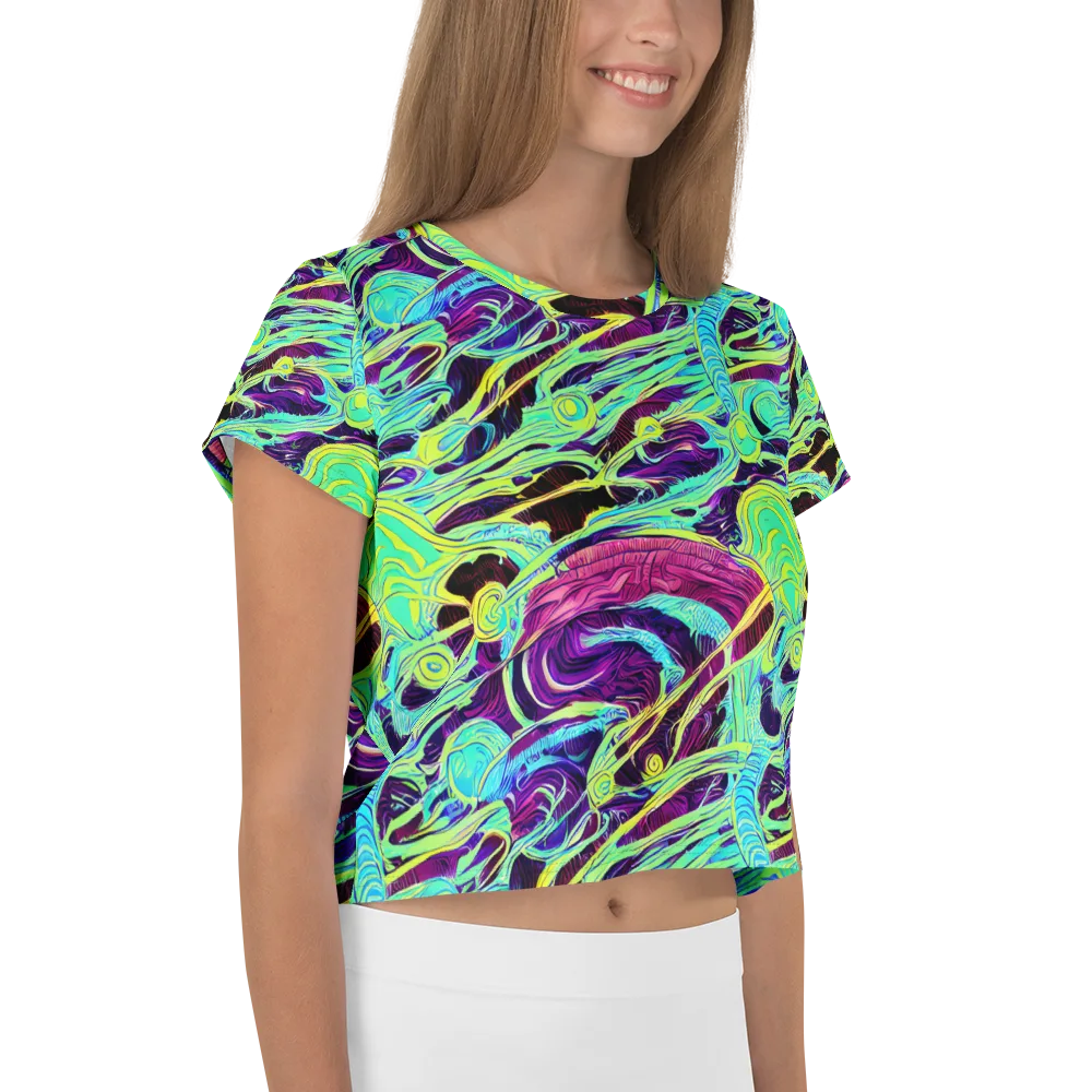 Biomorphic Beat on Crop Tee — Right